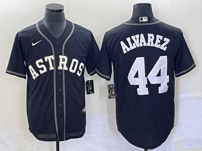 Mens Houston Astros #44 Yordan Alvarez Black Cool Base Stitched Baseball Jersey->houston astros->MLB Jersey